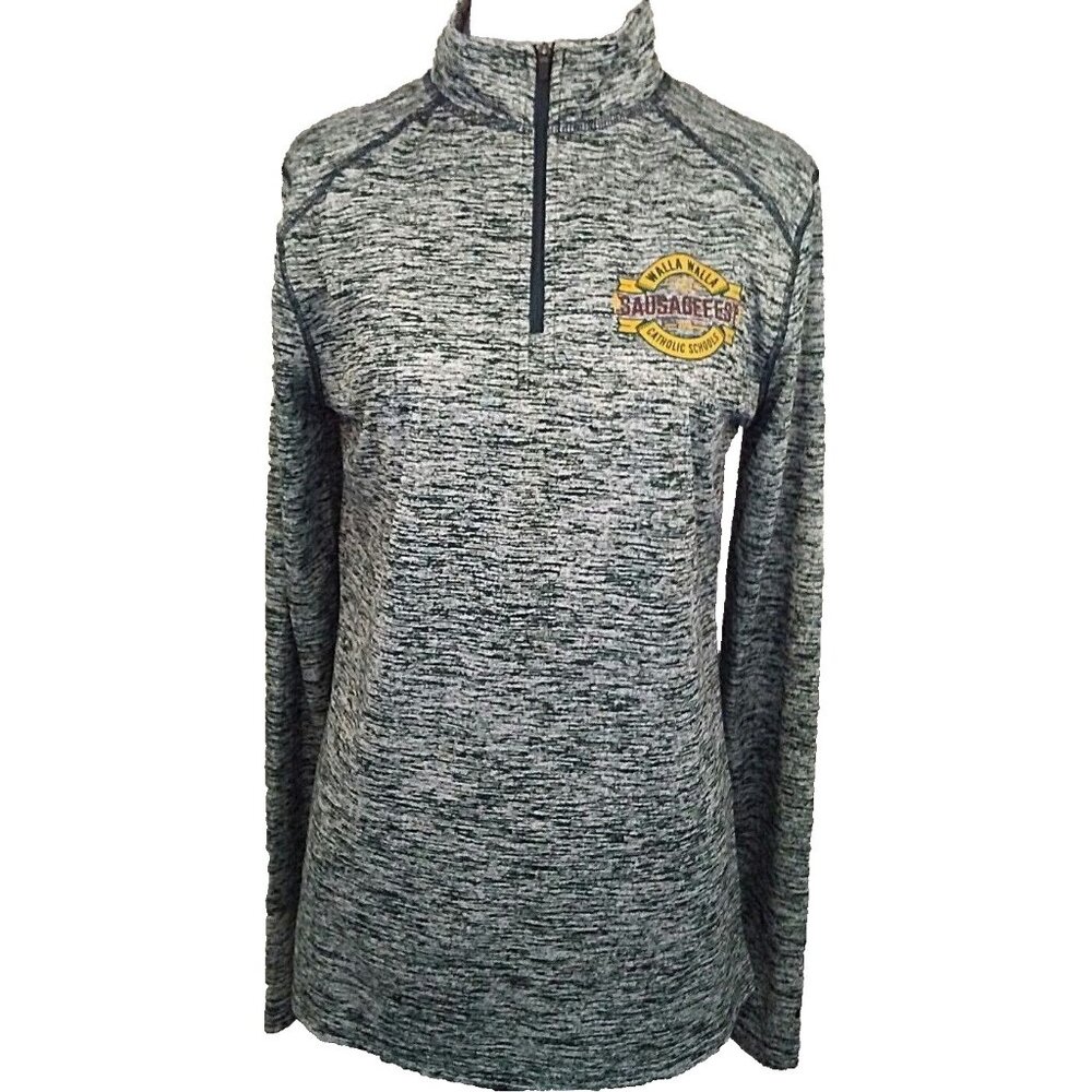 OktoberFest Walla Walla 1/2 Zip Base Layer Womens M Green Spacedye Badger Sport